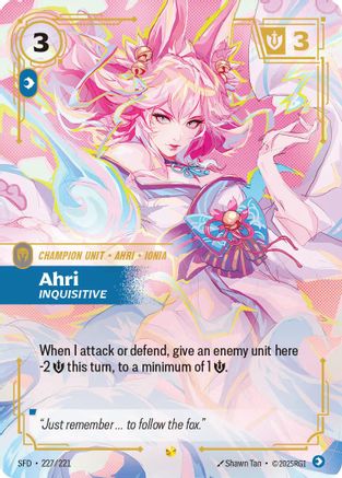 Ahri - Inquisitive (Overnumbered) (227/221) - Spiritforged Foil - Poke-Collect