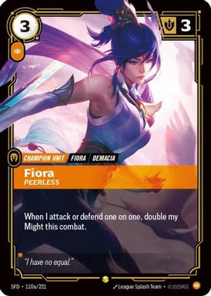 Fiora - Peerless (Alternate Art) (110a/221) - Spiritforged Foil - Poke-Collect