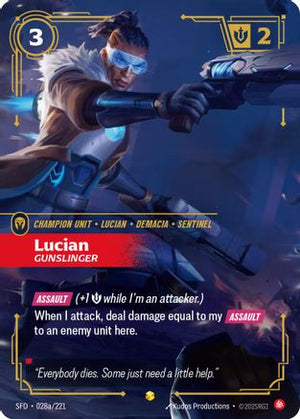 Lucian - Gunslinger (Alternate Art) (028a/221) - Spiritforged Foil - Poke-Collect