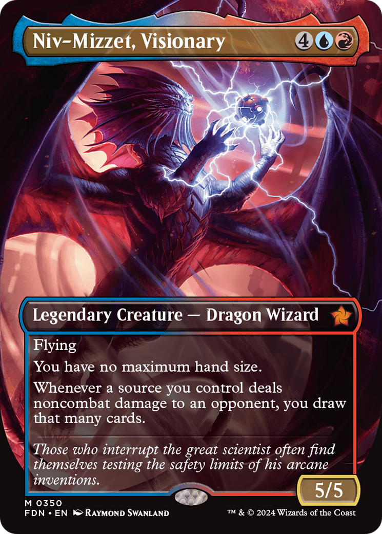 Niv-Mizzet, Visionary (FDN-350) - Foundations (Borderless) Foil - Poke-Collect