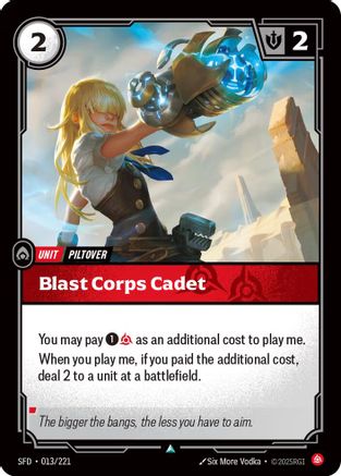 Blast Corps Cadet (013/221) - Spiritforged Foil - Poke-Collect