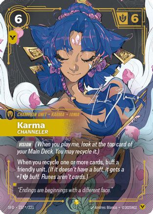 Karma - Channeler (Signature) (237*/221) - Spiritforged Foil - Poke-Collect