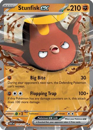 Stunfisk ex - 114/217 114 - ME Ascended Heroes Holofoil - Poke-Collect