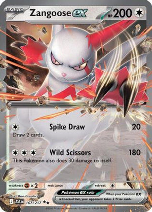 Zangoose ex 167 - ME Ascended Heroes Holofoil - Poke-Collect