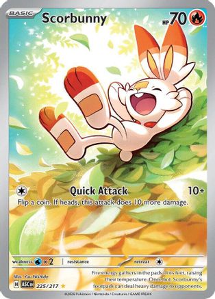 Scorbunny - 225/217 225 - ME Ascended Heroes Holofoil - Poke-Collect