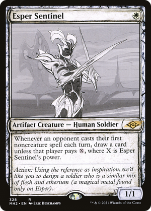 Esper Sentinel (MH2-328) - Modern Horizons 2: (Showcase) Foil - Poke-Collect