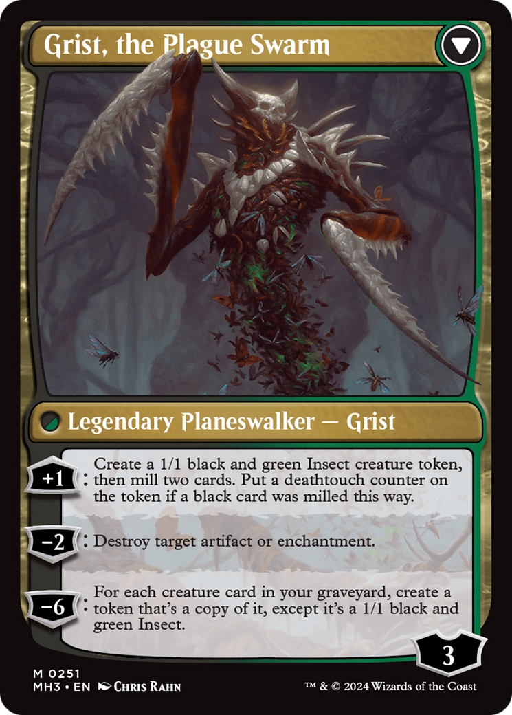 Grist, Voracious Larva (MH3-251) - Modern Horizons 3 Foil - Poke-Collect
