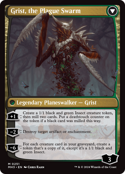 Grist, Voracious Larva (MH3-251) - Modern Horizons 3 Foil - Poke-Collect