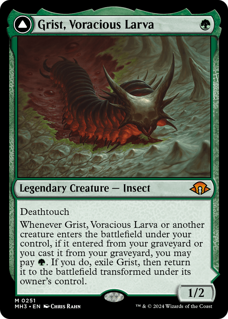 Grist, Voracious Larva (MH3-251) - Modern Horizons 3 Foil - Poke-Collect