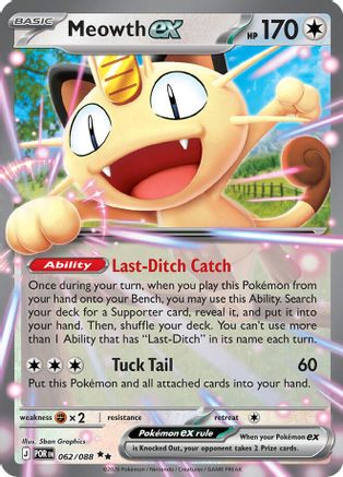 Meowth ex - 062/088 62 - ME03 Perfect Order Holofoil - Poke-Collect