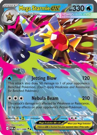 Mega Starmie ex - 021/088 21 - ME03 Perfect Order Holofoil - Poke-Collect