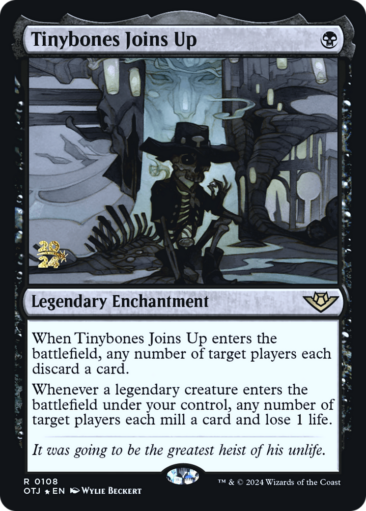 Tinybones Joins Up (PRE-108) - Outlaws of Thunder Junction Promos Foil - Poke-Collect
