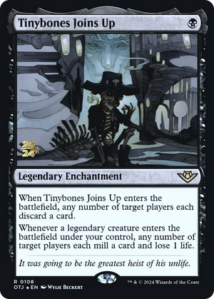 Tinybones Joins Up (PRE-108) - Outlaws of Thunder Junction Promos Foil - Poke-Collect