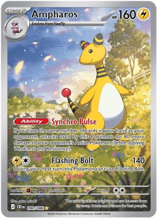 Ampharos - 090/086 90 - ME04 Chaos Rising Holofoil - Poke-Collect