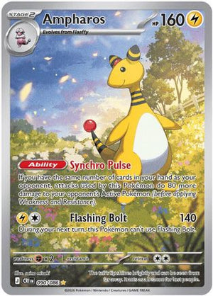 Ampharos - 090/086 90 - ME04 Chaos Rising Holofoil - Poke-Collect