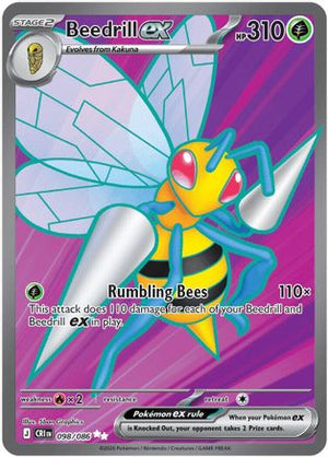 Beedrill ex - 098/086 98 - ME04 Chaos Rising Holofoil - Poke-Collect