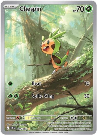 Chespin - 087/086 87 - ME04 Chaos Rising Holofoil - Poke-Collect