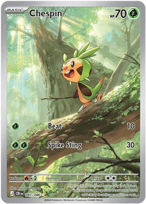 Chespin - 087/086 87 - ME04 Chaos Rising Holofoil - Poke-Collect