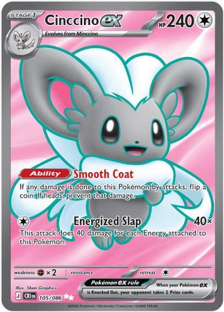 Cinccino ex - 105/086 105 - ME04 Chaos Rising Holofoil - Poke-Collect