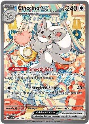 Cinccino ex - 119/086 119 - ME04 Chaos Rising Holofoil - Poke-Collect