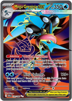 Mega Greninja ex - 100/086 100 - ME04 Chaos Rising Holofoil - Poke-Collect