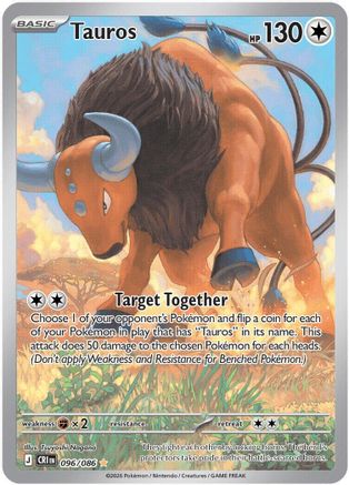 Tauros - 096/086 96 - ME04 Chaos Rising Holofoil - Poke-Collect