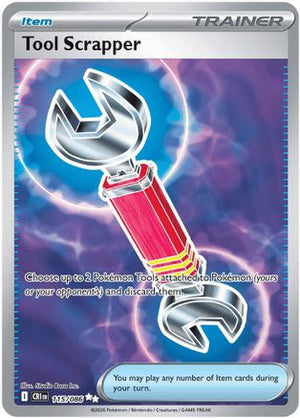 Tool Scrapper 115 - ME04 Chaos Rising Holofoil - Poke-Collect
