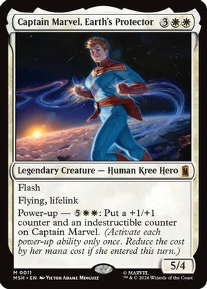 Captain Marvel, Earth's Protector (MSH-011) - Marvel Super Heroes Foil