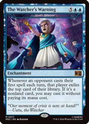 The Watcher's Warning - Mind's Dilation (Surge Foil) (MSC-277) - Commander: Marvel Super Heroes Foil
