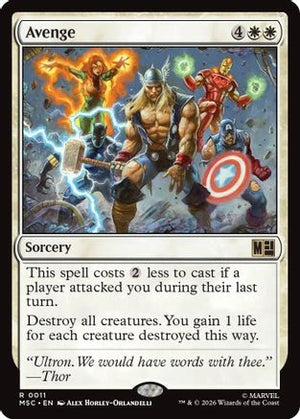 Avenge (Surge Foil) (MSC-011) - Commander: Marvel Super Heroes Foil