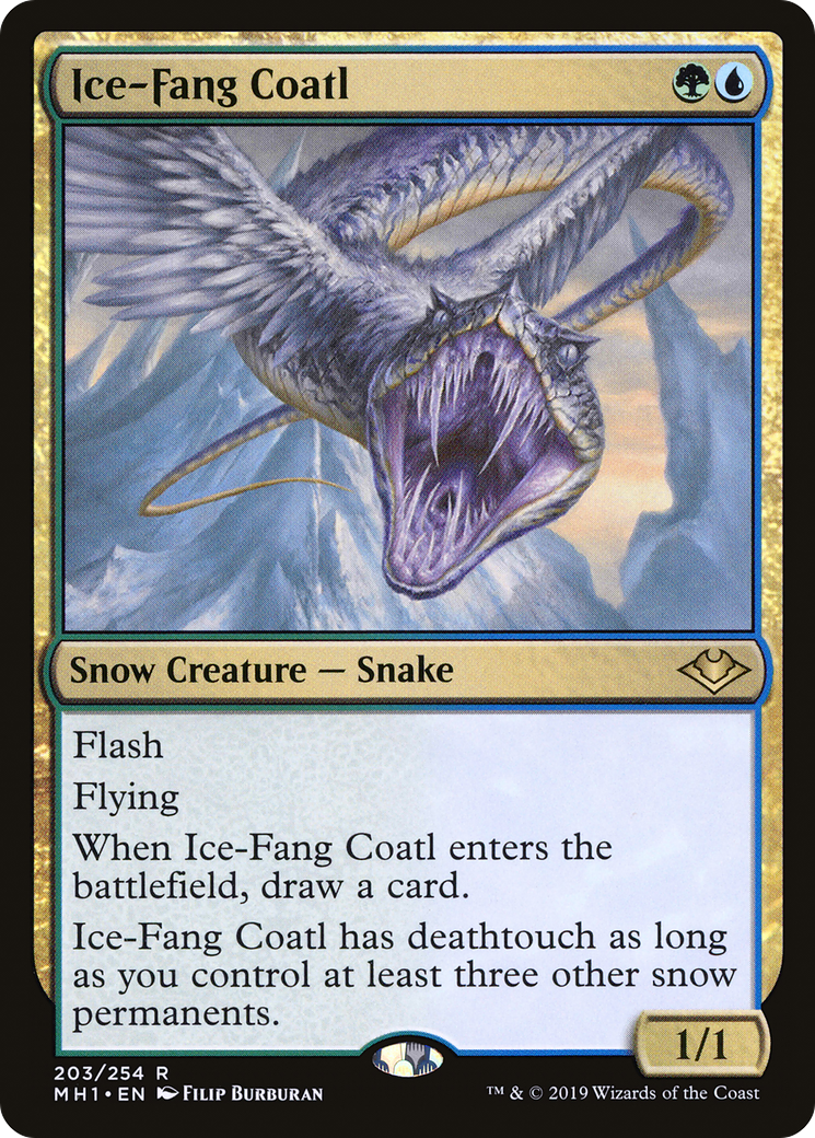 Ice-Fang Coatl (MH1-203) - Modern Horizons Foil - Poke-Collect