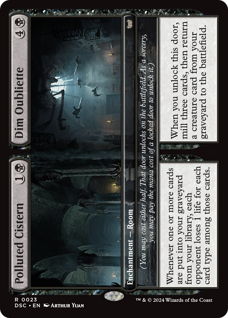 Polluted Cistern // Dim Oubliette (DSC-023) - Duskmourn: House of Horror Commander - Poke-Collect