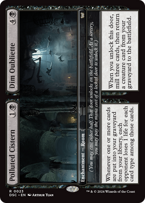 Polluted Cistern // Dim Oubliette (DSC-023) - Duskmourn: House of Horror Commander - Poke-Collect
