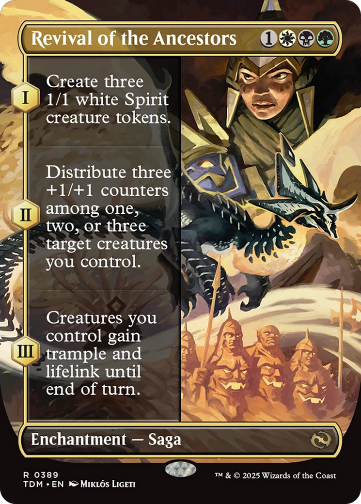 Revival of the Ancestors (TDM-389) - Tarkir: Dragonstorm: (enchantment) (Borderless) - Poke-Collect