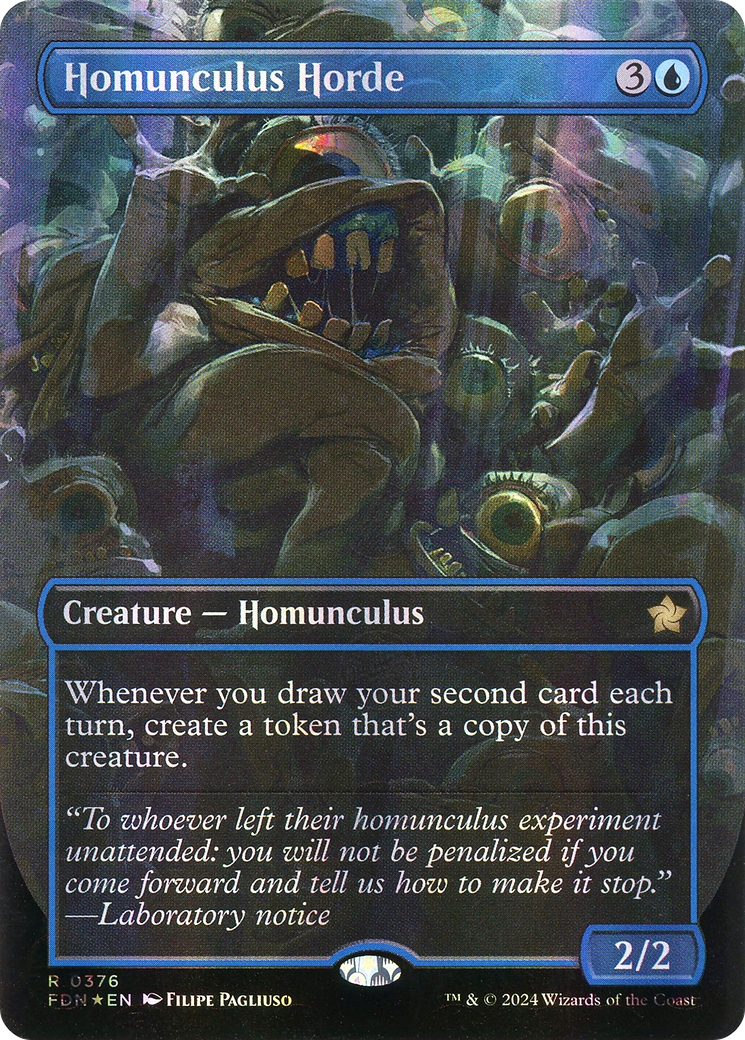 Homunculus Horde (FDN-376) - Foundations (Borderless) Foil - Poke-Collect