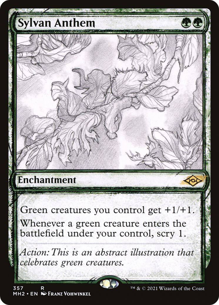 Sylvan Anthem (MH2-357) - Modern Horizons 2: (Showcase) Foil - Poke-Collect