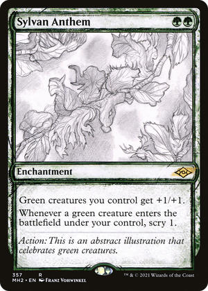 Sylvan Anthem (MH2-357) - Modern Horizons 2: (Showcase) Foil - Poke-Collect