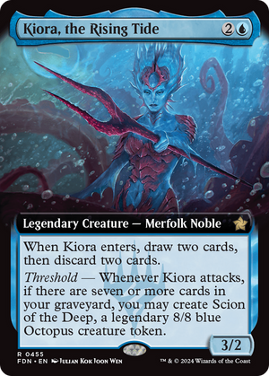 Kiora, the Rising Tide (FDN-455) - Foundations: (Extended Art) Foil - Poke-Collect