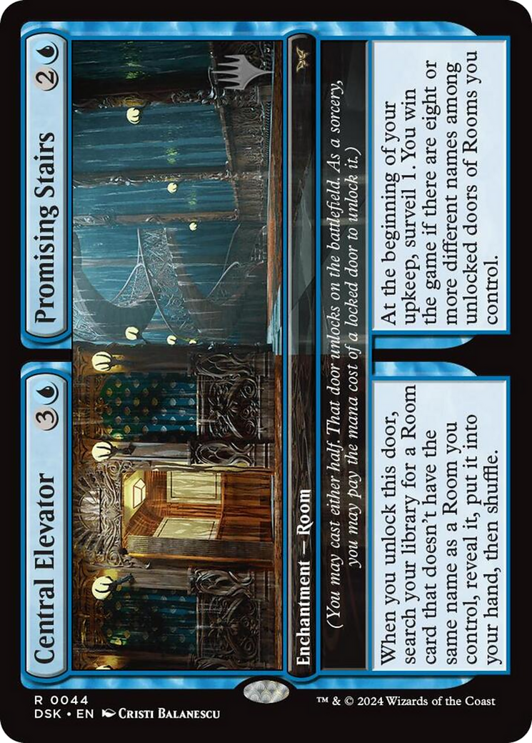 Central Elevator // Promising Stairs (PPDSK-044) - Duskmourn: House of Horror Promos Foil - Poke-Collect