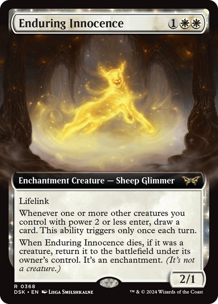 Enduring Innocence (DSK-368) - Duskmourn: House of Horror: (Extended Art, enchantment) Foil - Poke-Collect