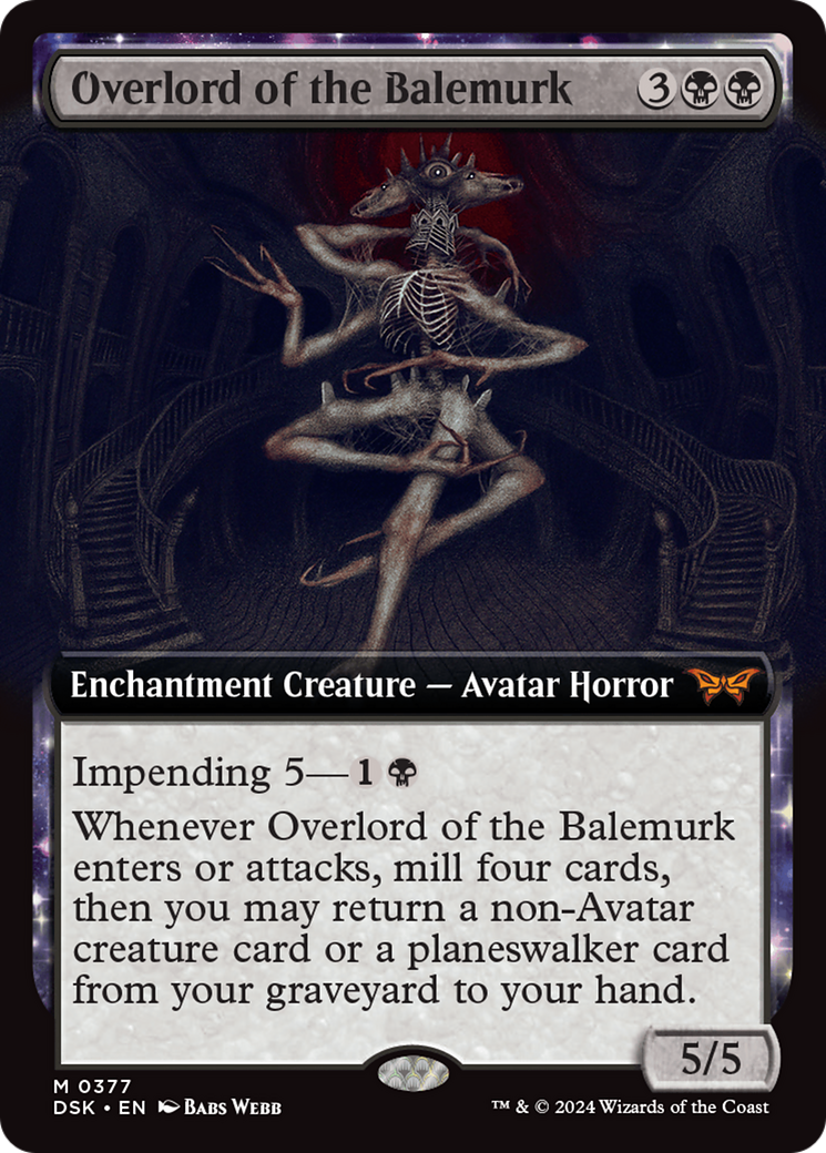 Overlord of the Balemurk (DSK-377) - Duskmourn: House of Horror: (Extended Art, enchantment) - Poke-Collect