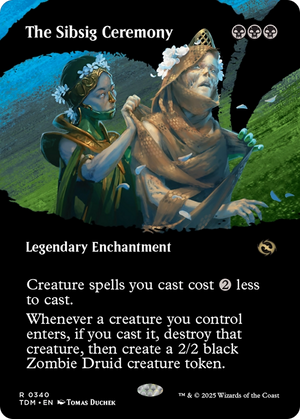 The Sibsig Ceremony (TDM-340) - Tarkir: Dragonstorm: (Showcase, enchantment) (Borderless) Foil - Poke-Collect