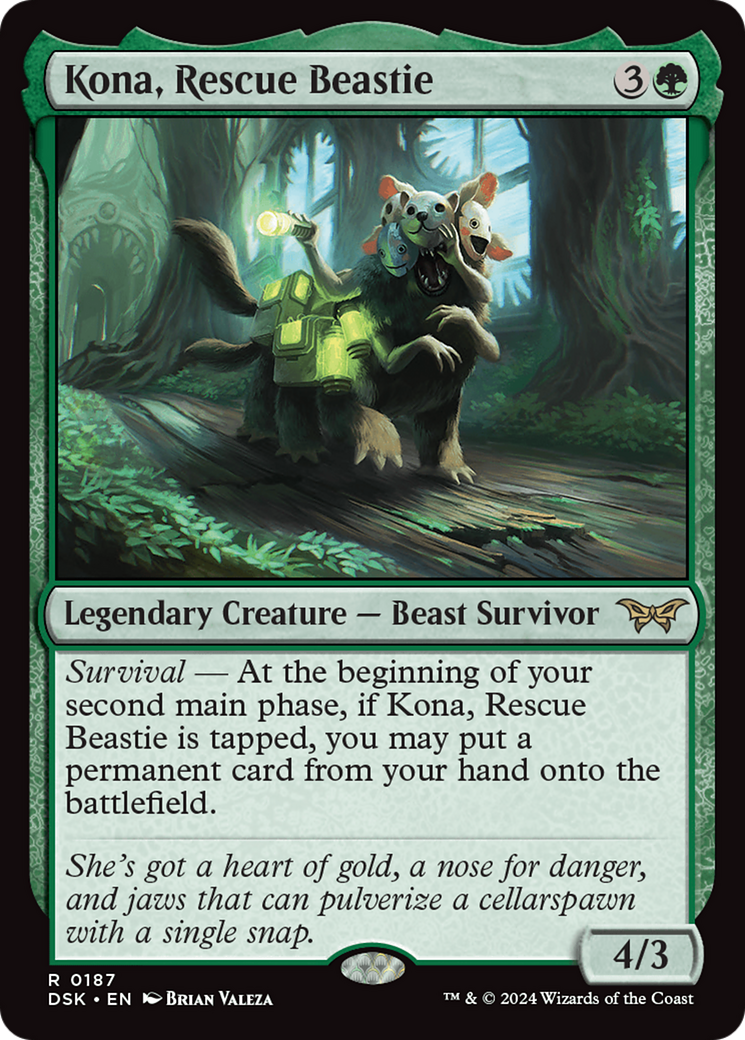 Kona, Rescue Beastie (DSK-187) - Duskmourn: House of Horror Foil - Poke-Collect