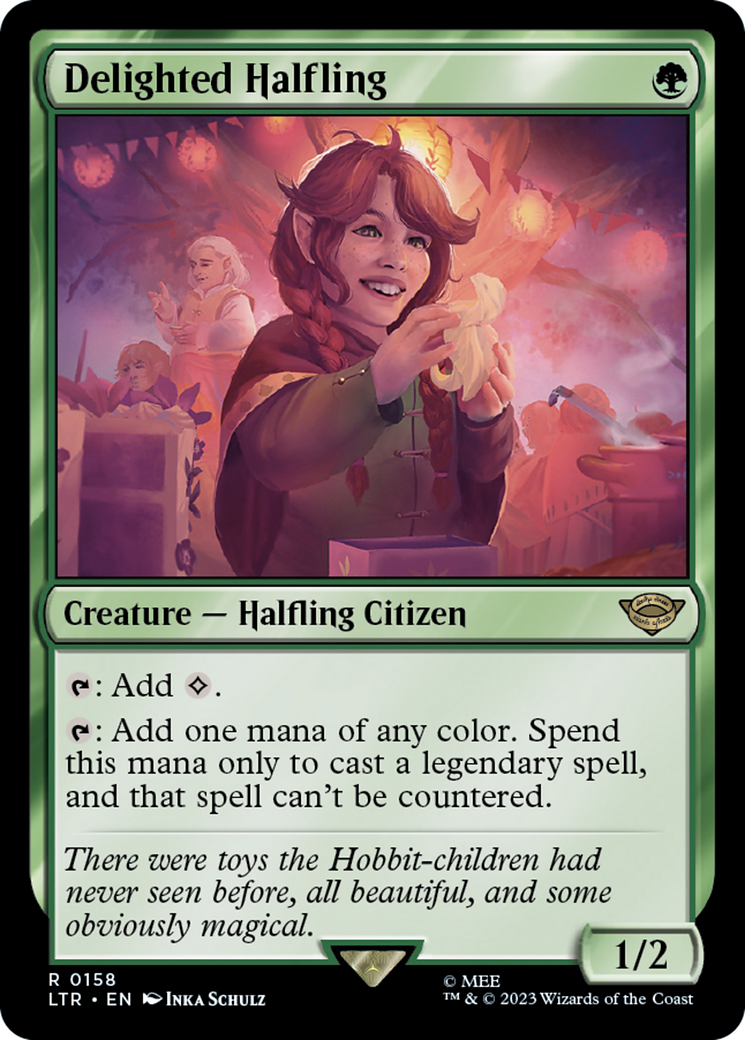 Delighted Halfling (LTR-158) - The Lord of the Rings: Tales of Middle-earth Foil - Poke-Collect