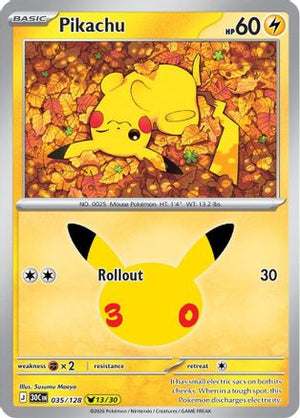Pikachu - 035/128 35 - ME 30th Celebration Holofoil