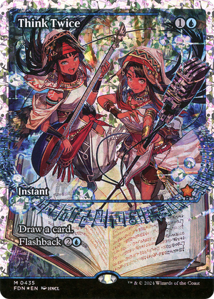 Think Twice (FDN-435) - Foundations: (Showcase) Foil - Poke-Collect