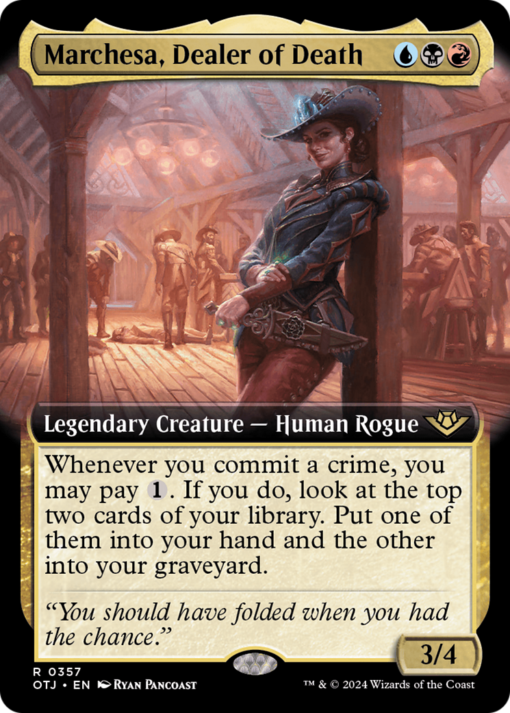 Marchesa, Dealer of Death (OTJ-357) - Outlaws of Thunder Junction: (Extended Art) - Poke-Collect