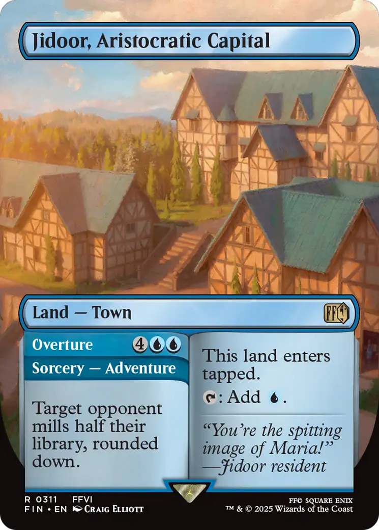 Jidoor, Aristocratic Capital // Overture (FIN-311) - FINAL FANTASY (Borderless) Foil - Poke-Collect