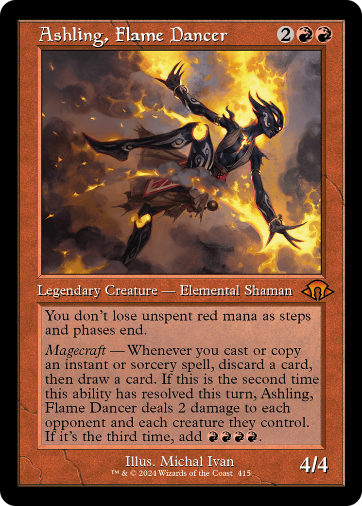 Ashling, Flame Dancer (Retro Frame) (MH3-415) - Modern Horizons 3 Foil - Poke-Collect