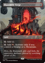 Blazemire Verge (DSK-329) - Duskmourn: House of Horror (Borderless) Foil - Poke-Collect